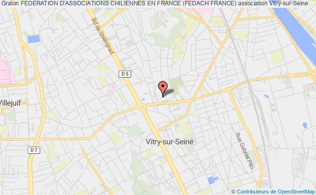 plan association Federation D'associations Chiliennes En France (fedach France) Vitry-sur-Seine