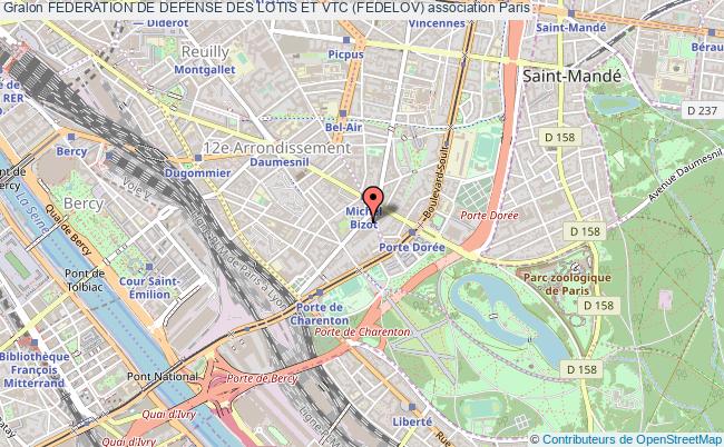 plan association Federation De Defense Des Lotis Et Vtc (fedelov) Paris