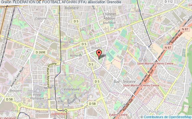 plan association Federation De Football Afghan (ffa) Grenoble