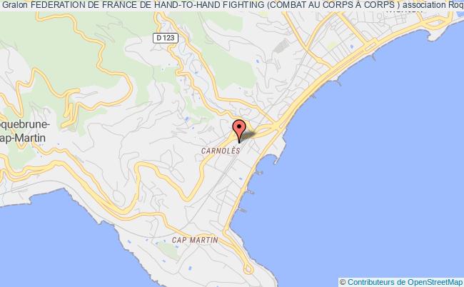 plan association Federation De France De Hand-to-hand Fighting (combat Au Corps À Corps ) Roquebrune-Cap-Martin