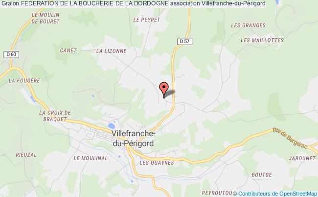 plan association Federation De La Boucherie De La Dordogne Villefranche-du-Périgord