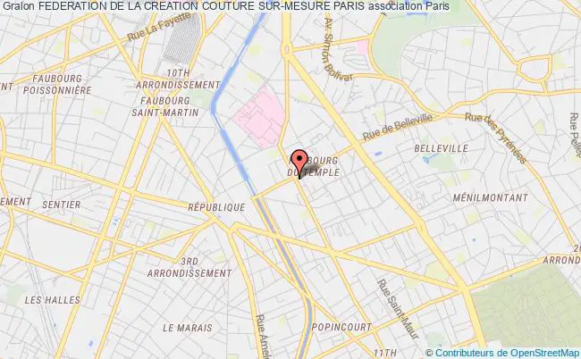 plan association Federation De La Creation Couture Sur-mesure Paris Paris