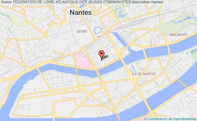 plan association FÉdÉration De Loire-atlantique Des Jeunes Communistes Nantes