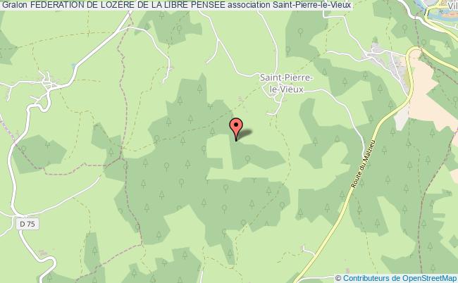plan association Federation De Lozere De La Libre Pensee Saint-Pierre-le-Vieux