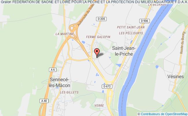 plan association Federation De Saone Et Loire Pour La Peche Et La Protection Du Milieu Aquatique F.d.a.a.p.p.m.a Mâcon