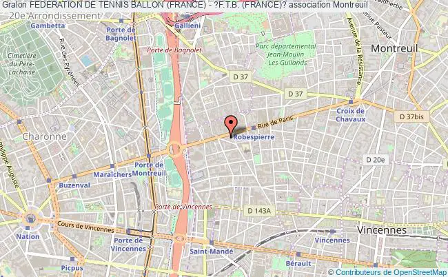 plan association Federation De Tennis Ballon (france) - ?f.t.b. (france)? Montreuil