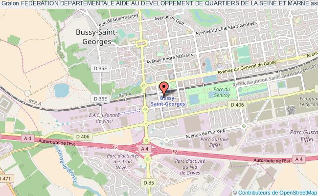 plan association Federation Departementale Aide Au Developpement De Quartiers De La Seine Et Marne Bussy-Saint-Georges