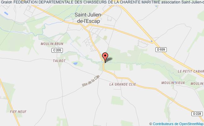 plan association Federation Departementale Des Chasseurs De La Charente Maritime Saint-Julien-de-l'Escap