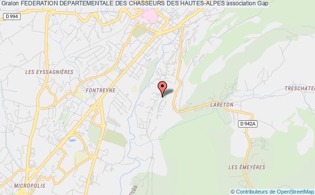 plan association Federation Departementale Des Chasseurs Des Hautes-alpes Gap