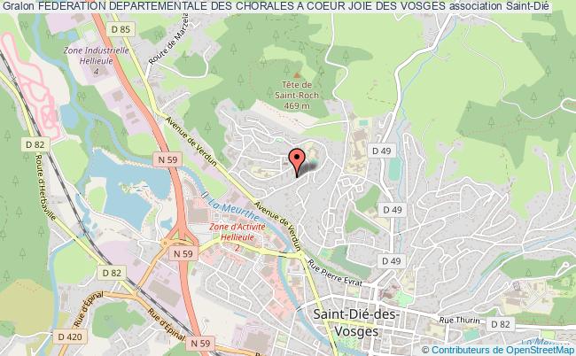 plan association Federation Departementale Des Chorales A Coeur Joie Des Vosges Saint-Dié-des-Vosges