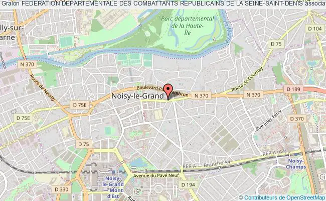plan association Federation Departementale Des Combattants Republicains De La Seine-saint-denis Noisy-le-Grand
