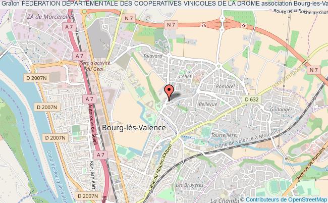 plan association Federation Departementale Des Cooperatives Vinicoles De La Drome Bourg-lès-Valence