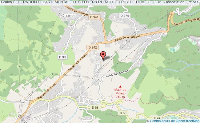 plan association Federation Departementale Des Foyers Ruraux Du Puy De Dome (fdfr63) Orcines