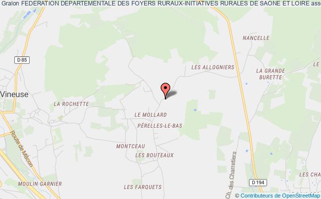 plan association Federation Departementale Des Foyers Ruraux-initiatives Rurales De Saone Et Loire La    Roche-Vineuse