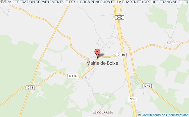 plan association Federation Departementale Des Libres Penseurs De La Charente (groupe Francisco Ferrer) Maine-de-Boixe