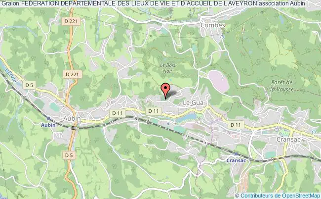 plan association Federation Departementale Des Lieux De Vie Et D Accueil De L Aveyron Aubin
