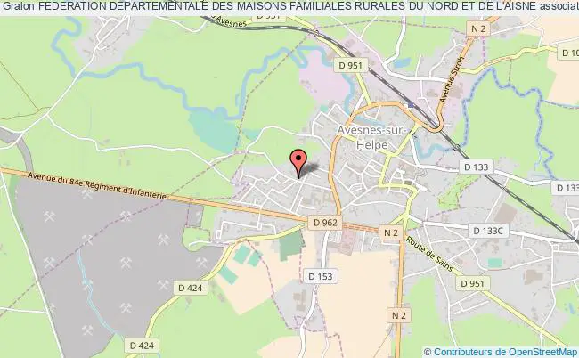 plan association Federation Departementale Des Maisons Familiales Rurales Du Nord Et De L'aisne Avesnes-sur-Helpe