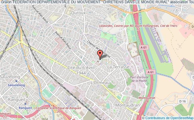 plan association Federation Departementale Du Mouvement "chretiens Dans Le Monde Rural" Toulouse