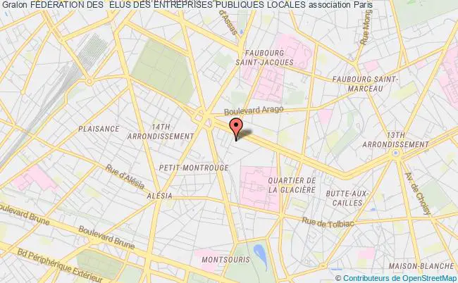 plan association FÉdÉration Des  Élus Des Entreprises Publiques Locales Paris