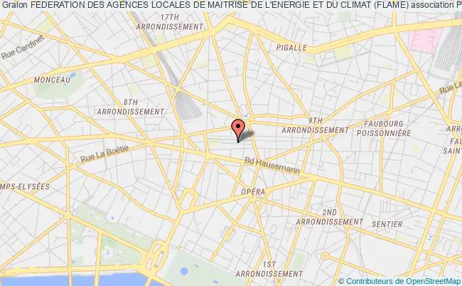 plan association Federation Des Agences Locales De Maitrise De L'energie Et Du Climat (flame) Paris