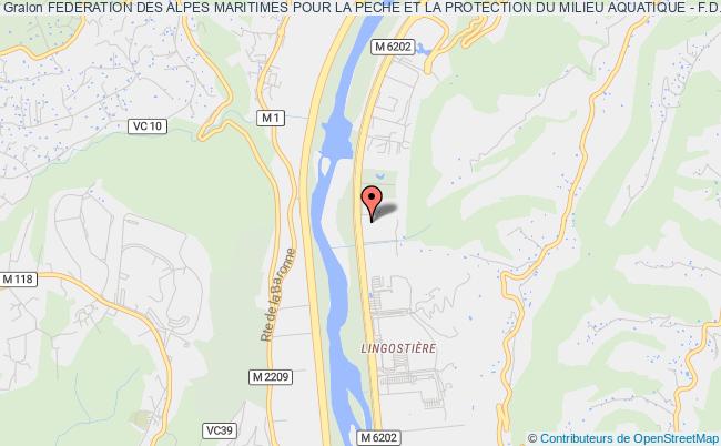 plan association Federation Des Alpes Maritimes Pour La Peche Et La Protection Du Milieu Aquatique - F.d.a.a.p.p.m.a. 06 