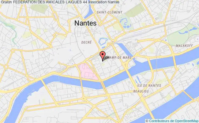 plan association Federation Des Amicales Laiques 44 Nantes