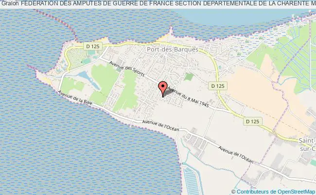 plan association Federation Des Amputes De Guerre De France Section Departementale De La Charente Maritime Port-des-Barques