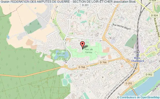plan association Federation Des Amputes De Guerre - Section De Loir-et-cher Blois