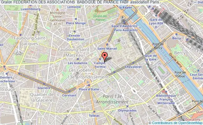 plan association Federation Des Associations  Baboque De France Fabf Paris