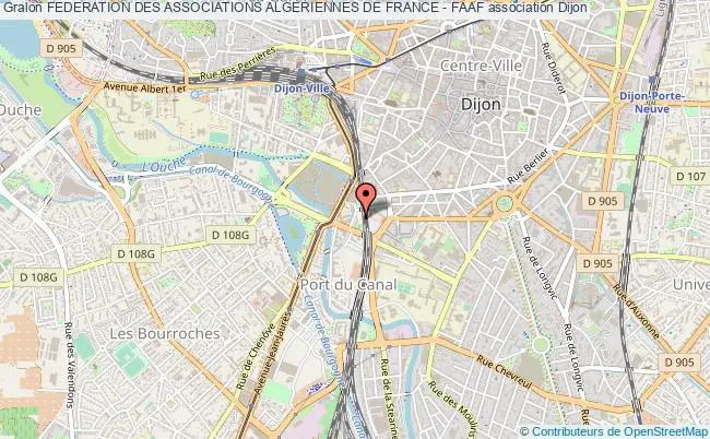 plan association Federation Des Associations Algeriennes De France - Faaf Dijon cedex