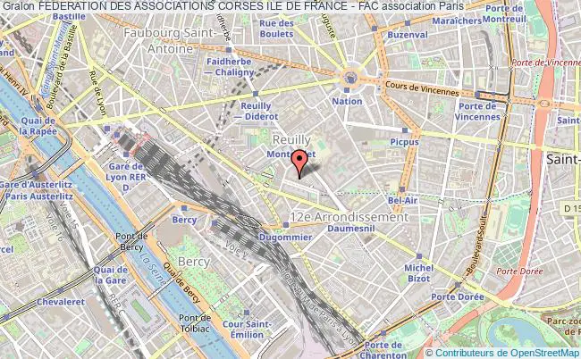 plan association Federation Des Associations Corses Ile De France - Fac Paris