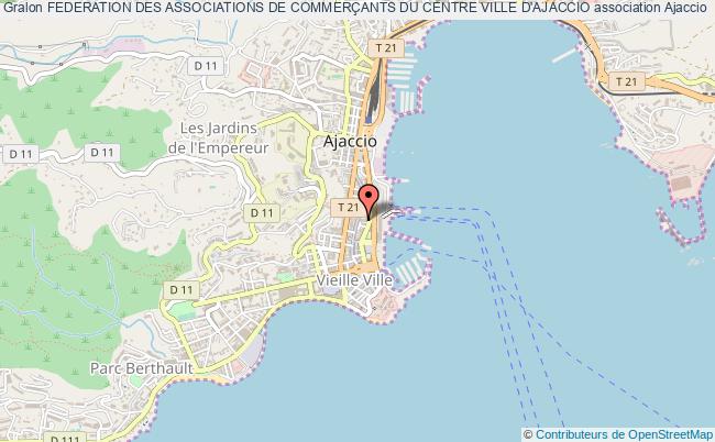plan association Federation Des Associations De CommerÇants Du Centre Ville D'ajaccio Ajaccio