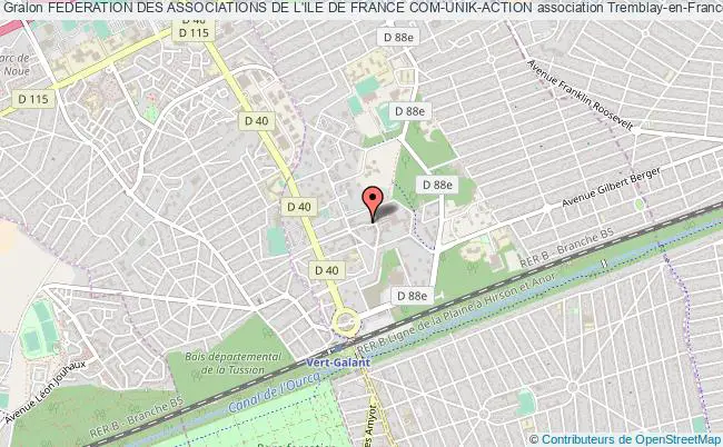 plan association Federation Des Associations De L'ile De France Com-unik-action Tremblay-en-France