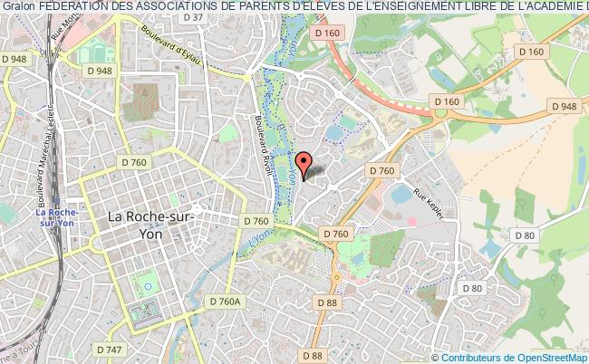 plan association Federation Des Associations De Parents D'eleves De L'enseignement Libre De L'academie De Nantes La    Roche-sur-Yon