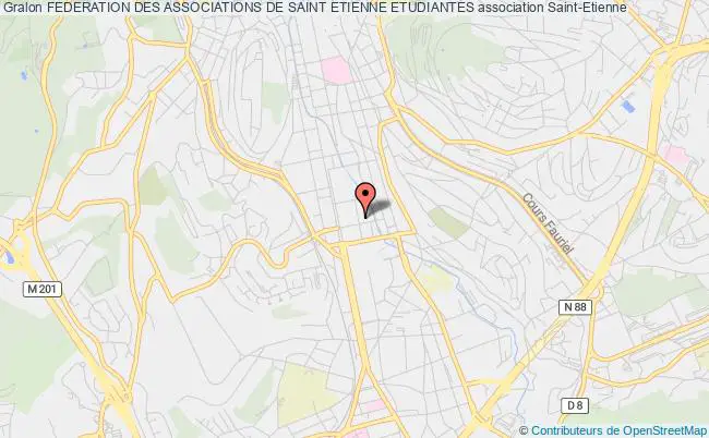 plan association Federation Des Associations De Saint Etienne Etudiantes Saint-Étienne