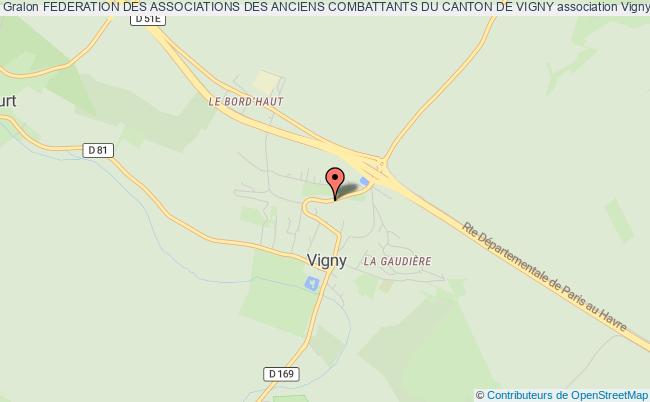 plan association Federation Des Associations Des Anciens Combattants Du Canton De Vigny Vigny