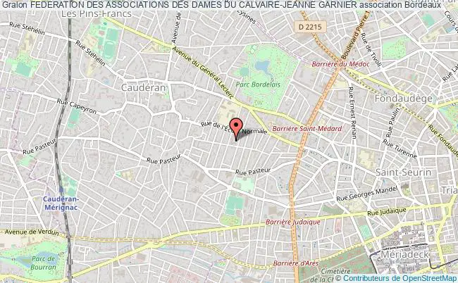 plan association Federation Des Associations Des Dames Du Calvaire-jeanne Garnier Bordeaux