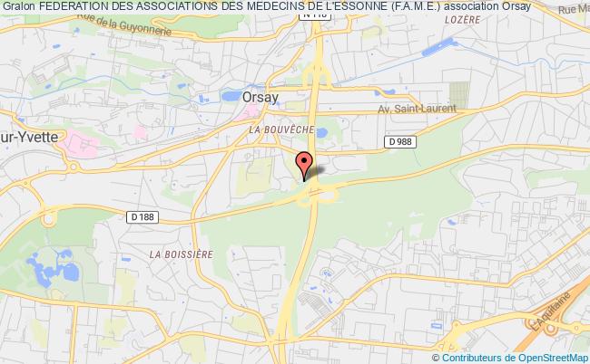 plan association Federation Des Associations Des Medecins De L'essonne (f.a.m.e.) Orsay
