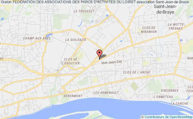 plan association Federation Des Associations Des Parcs D'activites Du Loiret Saint-Jean-de-Braye