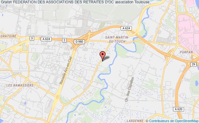 plan association Federation Des Associations Des Retraites D'oc Toulouse