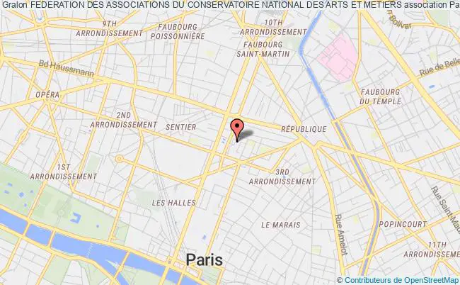 plan association Federation Des Associations Du Conservatoire National Des Arts Et Metiers Paris