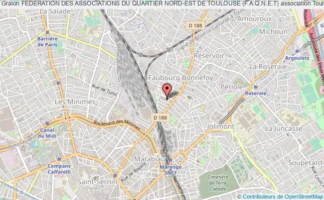 plan association Federation Des Associations Du Quartier Nord-est De Toulouse (f.a.q.n.e.t) Toulouse