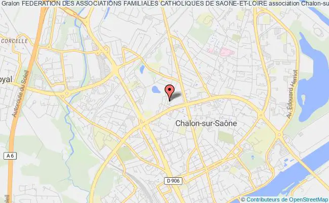 plan association Federation Des Associations Familiales Catholiques De Saone-et-loire Chalon-sur-Saône