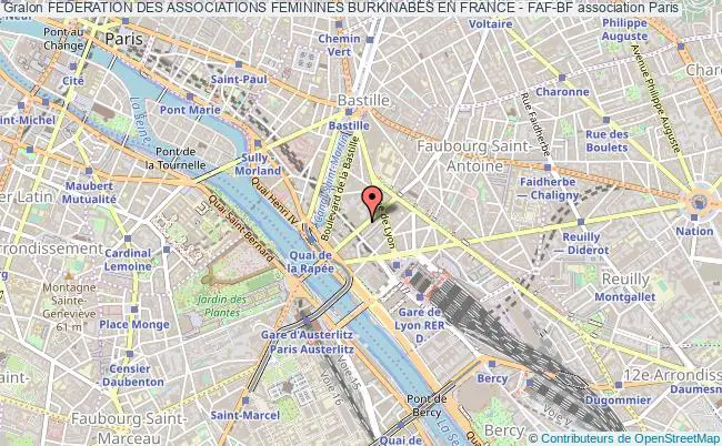 plan association Federation Des Associations Feminines Burkinabes En France - Faf-bf Paris
