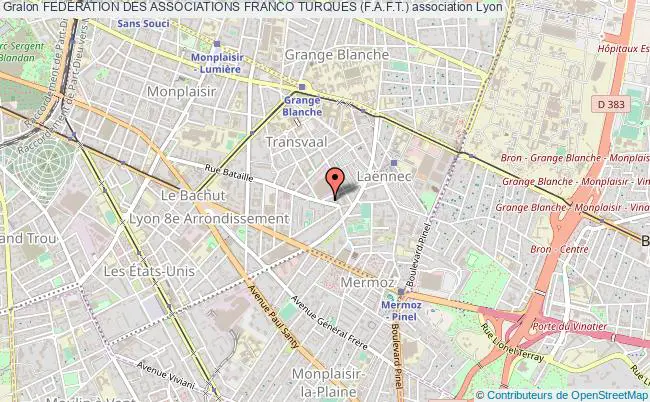 plan association Federation Des Associations Franco Turques (f.a.f.t.) Lyon