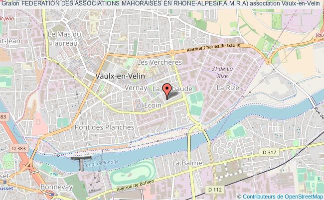 plan association Federation Des Associations Mahoraises En Rhone-alpes(f.a.m.r.a) Vaulx-en-Velin