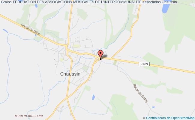 plan association Federation Des Associations Musicales De L'intercommunalite Chaussin