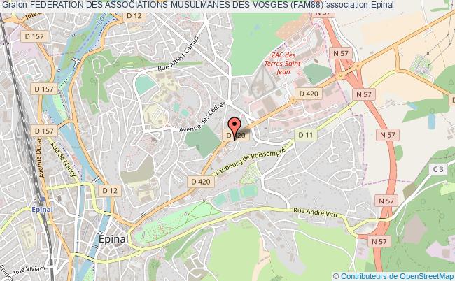 plan association Federation Des Associations Musulmanes Des Vosges (fam88) Épinal