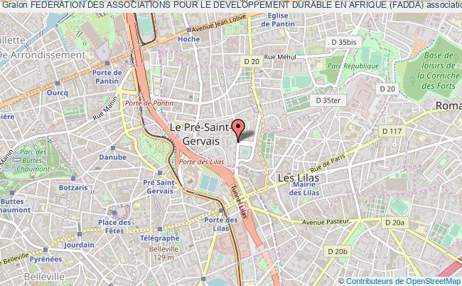 plan association Federation Des Associations Pour Le Developpement Durable En Afrique (fadda) Pré-Saint-Gervais