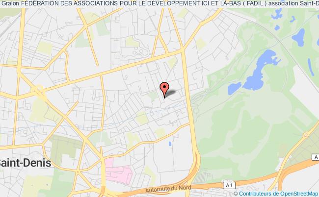 plan association FÉdÉration Des Associations Pour Le DÉveloppement Ici Et LÀ-bas ( Fadil ) Saint-Denis